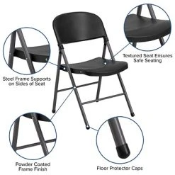 Best deal ✨ Folding & Stacking Chairs Flash Furniture HERCULES Series Plastic Folding Chair, Black/Charcoal, 2/Pack (2DADYCD50) ⌛ 15 Best deal ✨ Folding & Stacking Chairs Flash Furniture HERCULES Series Plastic Folding Chair, Black/Charcoal, 2/Pack (2DADYCD50) ⌛ -Advantage Shop sp134860845 s7