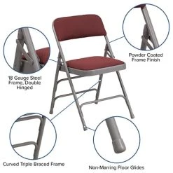 Top 10 ???? Folding & Stacking Chairs Flash Furniture HERCULES Series Fabric Folding Chair, Burgundy, 2/Pack (2AWMC309AFBG) ???? 16 Top 10 ???? Folding & Stacking Chairs Flash Furniture HERCULES Series Fabric Folding Chair, Burgundy, 2/Pack (2AWMC309AFBG) ???? -Advantage Shop sp134860855 s7