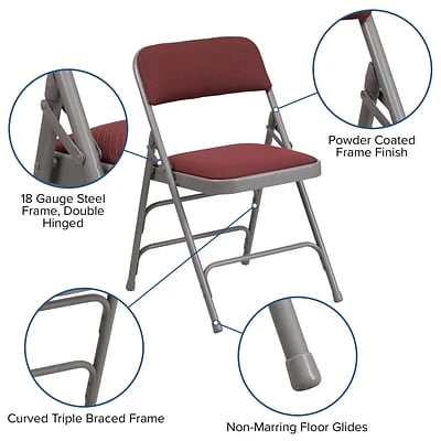 Top 10 ???? Folding & Stacking Chairs Flash Furniture HERCULES Series Fabric Folding Chair, Burgundy, 2/Pack (2AWMC309AFBG) ???? 8 Top 10 ???? Folding & Stacking Chairs Flash Furniture HERCULES Series Fabric Folding Chair, Burgundy, 2/Pack (2AWMC309AFBG) ???? - Image 6