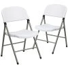 Budget ✨ Folding & Stacking Chairs Flash Furniture HERCULES Series Plastic Folding Chair, White, 2/Pack (2DADYCD70WH) ✨
