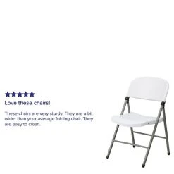 Budget ✨ Folding & Stacking Chairs Flash Furniture HERCULES Series Plastic Folding Chair, White, 2/Pack (2DADYCD70WH) ✨ -Advantage Shop sp134860864 s7