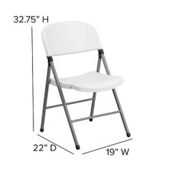 Budget ✨ Folding & Stacking Chairs Flash Furniture HERCULES Series Plastic Folding Chair, White, 2/Pack (2DADYCD70WH) ✨ -Advantage Shop sp134860866 s7