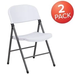 Budget ✨ Folding & Stacking Chairs Flash Furniture HERCULES Series Plastic Folding Chair, White, 2/Pack (2DADYCD70WH) ✨ -Advantage Shop sp134860979 s7