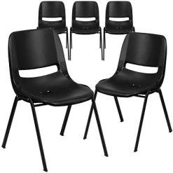 Cheapest ???? Stacking & Folding Chairs Flash Furniture HERCULES Classroom/Training Room/School Stacking Chair, Black (5-RUT-EO1-BK-GG) ✔️
