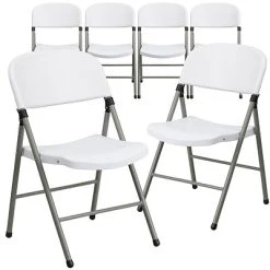 Brand new ???? Stacking & Folding Chairs Flash Furniture HERCULES Folding Chair, White, 6/Pack (6DADYCD70WH) ????