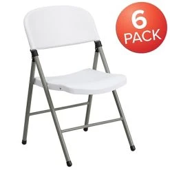 Brand new ???? Stacking & Folding Chairs Flash Furniture HERCULES Folding Chair, White, 6/Pack (6DADYCD70WH) ???? -Advantage Shop sp134861466 s7