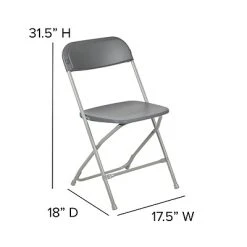 Buy ???? Stacking & Folding Chairs Flash Furniture HERCULES Premium Catering Events/School/Game Night/Wedding/Barbecue Stacking & Folding Chair, Gray ❤️ -Advantage Shop sp134861549 s7