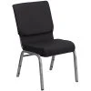 Promo ⭐ Stacking Chairs Flash Furniture HERCULES™ Fabric Patterned Stacking Church Chair With 4 1/4"T Seat, Black (FCH185SVJP02) ???? -Advantage Shop sp137085475 s7