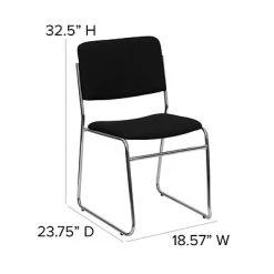 Cheapest ???? Stacking Chairs Flash Furniture HERCULES™ High Density Fabric Stacking Chair With Chrome Sled Base, Black ???? -Advantage Shop sp137095045 s7