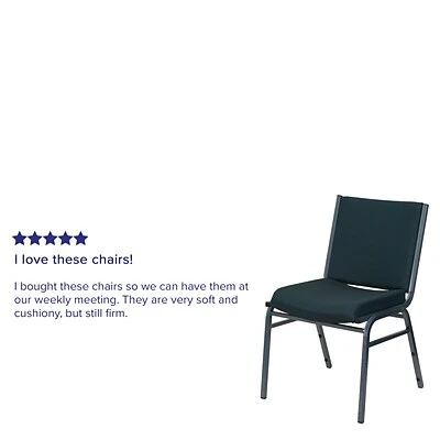 Deals ✔️ Stacking Chairs Flash Furniture HERCULES 3'' Thick Padded Stack Chairs, Dark Green ???? 6 Deals ✔️ Stacking Chairs Flash Furniture HERCULES 3'' Thick Padded Stack Chairs, Dark Green ???? - Image 4