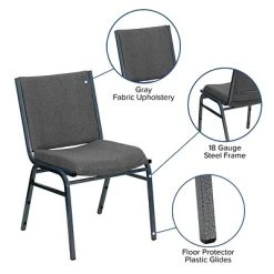 Wholesale ✔️ Stacking Chairs Flash Furniture HERCULES 3'' Thick Padded Stack Chairs (XU60153GY) ⭐ -Advantage Shop sp137096103 s7