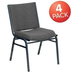Wholesale ???? Stacking Chairs Flash Furniture HERCULES 4/Pack 3'' Thick Padded Stack Chairs (4XU60153GY) ???? -Advantage Shop sp137096107 s7