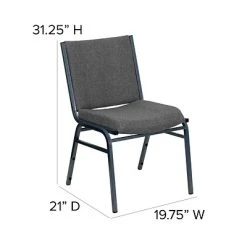 Wholesale ✔️ Stacking Chairs Flash Furniture HERCULES 3'' Thick Padded Stack Chairs (XU60153GY) ⭐ -Advantage Shop sp137096238 s7