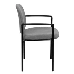 Brand new ✔️ Stacking Chairs Flash Furniture Fabric Stackable Steel Side Chairs W/Arms (BT5161GY) ⌛ -Advantage Shop sp137096255 s7