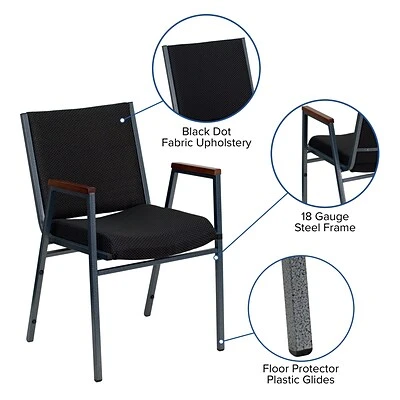 Hot Sale ⭐ Stacking Chairs Flash Furniture HERCULES 3'' Thick Padded Stack Chairs W/Arms (XU60154BK) ???? 9 Hot Sale ⭐ Stacking Chairs Flash Furniture HERCULES 3'' Thick Padded Stack Chairs W/Arms (XU60154BK) ???? - Image 7