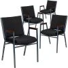 New ⌛ Stacking Chairs Flash Furniture HERCULES 4/Pack 3'' Thick Padded Stack Chairs W/Arms (4XU60154BK) ???? 1 New ⌛ Stacking Chairs Flash Furniture HERCULES 4/Pack 3'' Thick Padded Stack Chairs W/Arms (4XU60154BK) ???? -Advantage Shop sp137096276 s7