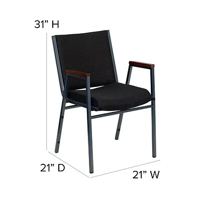 Hot Sale ⭐ Stacking Chairs Flash Furniture HERCULES 3'' Thick Padded Stack Chairs W/Arms (XU60154BK) ???? 7 Hot Sale ⭐ Stacking Chairs Flash Furniture HERCULES 3'' Thick Padded Stack Chairs W/Arms (XU60154BK) ???? - Image 5