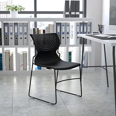Cheapest ???? Stacking Chairs Flash Furniture Hercules Plastic Stack Chair, Black (RUT438BKGG) ???? 4 Cheapest ???? Stacking Chairs Flash Furniture Hercules Plastic Stack Chair, Black (RUT438BKGG) ???? - Image 2