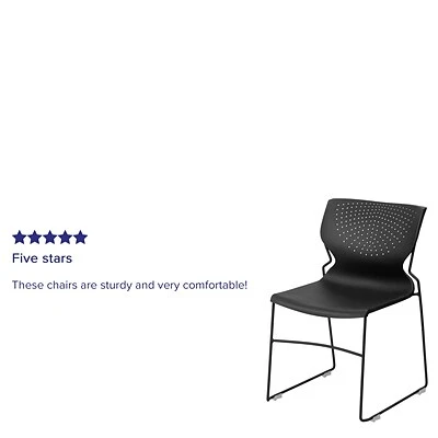 Cheapest ???? Stacking Chairs Flash Furniture Hercules Plastic Stack Chair, Black (RUT438BKGG) ???? 6 Cheapest ???? Stacking Chairs Flash Furniture Hercules Plastic Stack Chair, Black (RUT438BKGG) ???? - Image 4