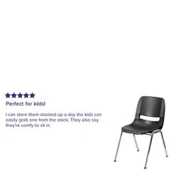 Best reviews of ???? Stacking Chairs Flash Furniture Hercules Shell Ergonomic Stack Chair With Chrome Frame And 14" Seat, Black ✔️ -Advantage Shop sp137202016 s7