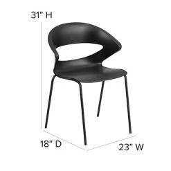 Budget ???? Stacking Chairs Flash Furniture Hercules Series 440lb-Capacity Stack Chair, Black (RUT4BK) ❤️ -Advantage Shop sp137297218 s7