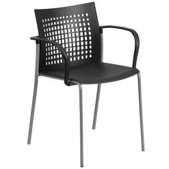 Best reviews of ???? Stacking Chairs Flash Furniture Hercules Series 551lb-Capacity Stack Chair With Air-Vent Back And Arms, Black (RUT1BK) ????