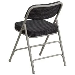 Top 10 ???? Folding Chairs Flash Furniture Hercules Curved Triple Braced Double Hinged Pin-Dot Upholstered Metal Folding Chair, Black, (AWMC320AFBK) ???? -Advantage Shop sp137297850 s7