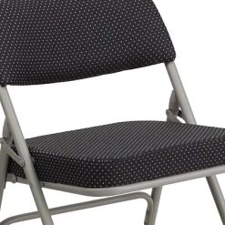 Top 10 ???? Folding Chairs Flash Furniture Hercules Curved Triple Braced Double Hinged Pin-Dot Upholstered Metal Folding Chair, Black, (AWMC320AFBK) ???? -Advantage Shop sp137297904 s7