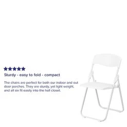 Wholesale ⭐ Folding Chairs Flash Furniture Hercules Series 880lb Capacity Heavy-Duty Plastic Folding Chair, White (RUTIWHT) ✨ 14 Wholesale ⭐ Folding Chairs Flash Furniture Hercules Series 880lb Capacity Heavy-Duty Plastic Folding Chair, White (RUTIWHT) ✨ -Advantage Shop sp137298365 s7