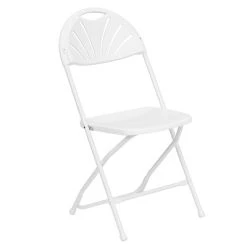 Brand new ???? Folding Chairs Flash Furniture Hercules Series 800lb-Capacity Plastic Fan-Back Folding Chair, White (LEL4WHITE) ????