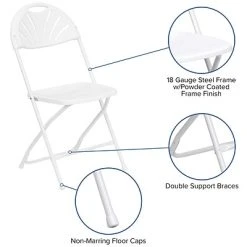 Brand new ???? Folding Chairs Flash Furniture Hercules Series 800lb-Capacity Plastic Fan-Back Folding Chair, White (LEL4WHITE) ???? 15 Brand new ???? Folding Chairs Flash Furniture Hercules Series 800lb-Capacity Plastic Fan-Back Folding Chair, White (LEL4WHITE) ???? -Advantage Shop sp137298549 s7