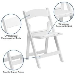 Best reviews of ❤️ Folding Chairs Flash Furniture Hercules 1000lb-Capacity Resin Folding Chair With Vinyl Padded Seat, White (LEL1WHITE) ???? -Advantage Shop sp137298574 s7