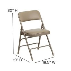 Best reviews of ???? Folding Chairs Flash Furniture Hercules Series Curved Triple-Braced, Double-Hinged Beige Vinyl-Upholstered Metal Folding Chair (HAMC309AVBGE) ???? -Advantage Shop sp137298757 s7