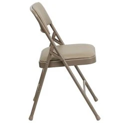 Best reviews of ???? Folding Chairs Flash Furniture Hercules Series Curved Triple-Braced, Double-Hinged Beige Vinyl-Upholstered Metal Folding Chair (HAMC309AVBGE) ???? -Advantage Shop sp137298850 s7