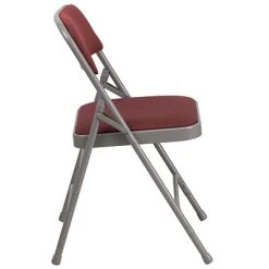 Best reviews of ???? Folding Chairs Flash Furniture Hercules Curved Triple-Braced, Double-Hinged Metal Folding Chair, Burgundy Patterned ???? -Advantage Shop sp137298905 s7