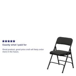 Coupon ✔️ Folding Chairs Flash Furniture Hercules Series Fabric Upholstered Metal Curved Triple Braced And Double Hinged Folding Chair, Black Patterned ❤️ -Advantage Shop sp137298908 s7
