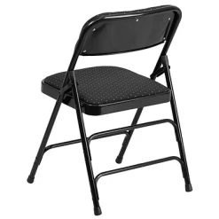Coupon ✔️ Folding Chairs Flash Furniture Hercules Series Fabric Upholstered Metal Curved Triple Braced And Double Hinged Folding Chair, Black Patterned ❤️ -Advantage Shop sp137298909 s7