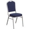 Discount ???? Banquet Chairs Flash Furniture HERCULES Series Crown Back Stacking Banquet Chair With Navy Fabric And 2.5'' Thick Seat, Silver Frame ???? -Advantage Shop sp137393780 s7