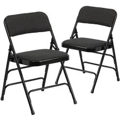Outlet ???? Folding & Stacking Chairs Flash Furniture HERCULES Series Fabric Banquet/Reception Chair, Black, 2/Pack (2AWMC309AFBLK) ????
