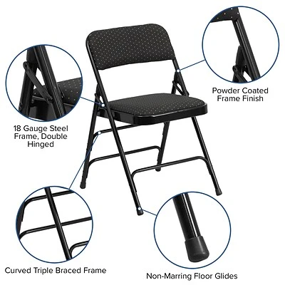 Outlet ???? Folding & Stacking Chairs Flash Furniture HERCULES Series Fabric Banquet/Reception Chair, Black, 2/Pack (2AWMC309AFBLK) ???? 8 Outlet ???? Folding & Stacking Chairs Flash Furniture HERCULES Series Fabric Banquet/Reception Chair, Black, 2/Pack (2AWMC309AFBLK) ???? - Image 6