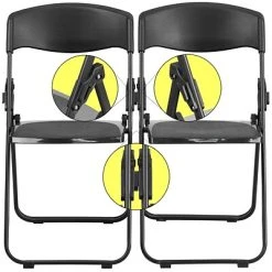 Top 10 ???? Folding & Stacking Chairs Flash Furniture HERCULES Series Plastic Folding Chair, Black, 2/Pack (2RUTIBLACK) ???? -Advantage Shop sp142006368 s7