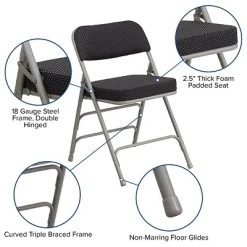 Outlet ???? Folding & Stacking Chairs Flash Furniture HERCULES Series Fabric Folding Chair, Black, 2/Pack (2AWMC320AFBK) ???? -Advantage Shop sp142008445 s7