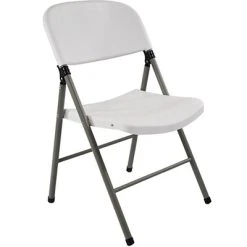 Best deal ⭐ Folding Chairs Advantage White Poly Folding Chair, Oversized (FCIM-WG) ????