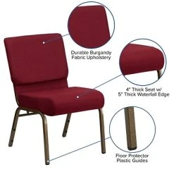 Best reviews of ???? Stacking Chairs Flash Furniture HERCULES™ Fabric Stacking Church Chair With 4"T Seat, Burgundy (FCH2214GV369) ???? -Advantage Shop sp154565893 s7