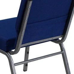 Best Pirce ???? Stacking Chairs Flash Furniture HERCULES 21'' Church Chair W/4'' Seat Silver Vein Frame, Navy Blue ???? -Advantage Shop sp154567764 s7