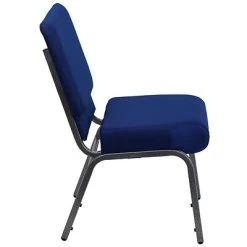 Best Pirce ???? Stacking Chairs Flash Furniture HERCULES 21'' Church Chair W/4'' Seat Silver Vein Frame, Navy Blue ???? -Advantage Shop sp154567765 s7