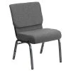 Cheap ???? Stacking Chairs Flash Furniture HERCULES 21'' Church Chairs W/3.75'' Seat Silver Vein Frame (XUCH0221GYSV) ????