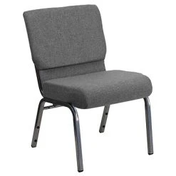 Advantage Shop 8 Cheap ???? Stacking Chairs Flash Furniture HERCULES 21'' Church Chairs W/3.75'' Seat Silver Vein Frame (XUCH0221GYSV) ????