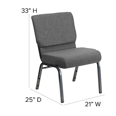 Cheap ???? Stacking Chairs Flash Furniture HERCULES 21'' Church Chairs W/3.75'' Seat Silver Vein Frame (XUCH0221GYSV) ???? 8 Cheap ???? Stacking Chairs Flash Furniture HERCULES 21'' Church Chairs W/3.75'' Seat Silver Vein Frame (XUCH0221GYSV) ???? - Image 6