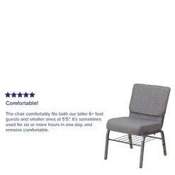 Best Pirce ???? Stacking Chairs Flash Furniture HERCULES 21" X 3 3/4" Church Chairs W/Book Rack & Silver Vein Frame (XUCH0221GYSVB) ❤️ 14 Best Pirce ???? Stacking Chairs Flash Furniture HERCULES 21" X 3 3/4" Church Chairs W/Book Rack & Silver Vein Frame (XUCH0221GYSVB) ❤️ -Advantage Shop sp154567834 s7